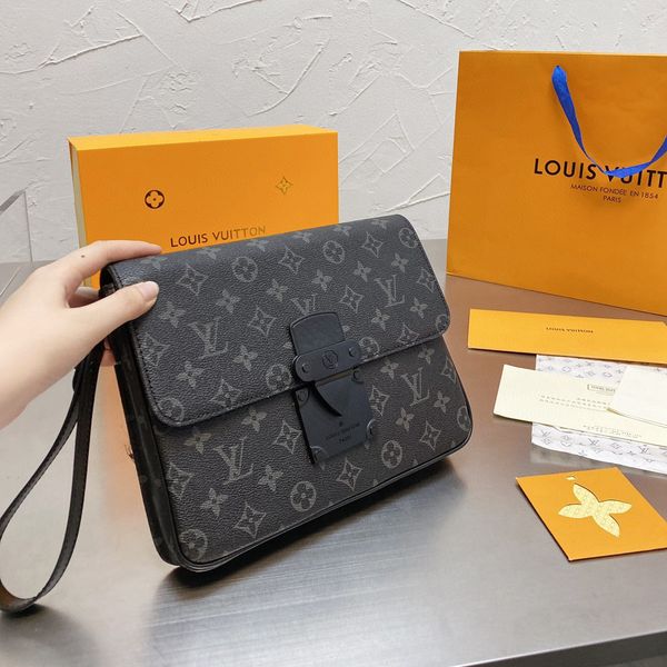 

promotional man handbag bag chain zipper envelope purse leather shoulder messenger cross body clutch fashion bags 26*19cm 0