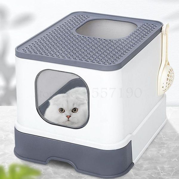 

other cat supplies fully enclosed litter box large anti-spatter drawer into toilet deodorization extra oversized