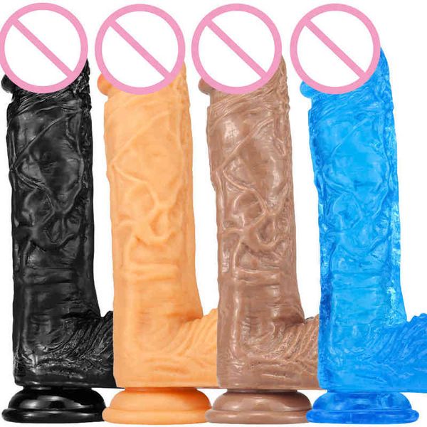 NXY Dildos Anal Brinquedos Simule Simulação Pênis Super Grande e Grosso Feminino Masturbação Dispositivo Backyard Plug Adulto Produtos Sexuais 0225