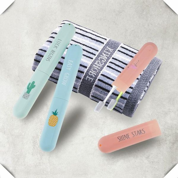 

pcs portable toothbrush cover holder outdoor travel hiking camping toothrush cap case protect storage cute box bath accessory set