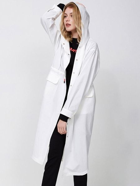 

summer coat women spring long jacket women's hooded waist fashion and thin air conditioning b80516032 jackets, Black;brown