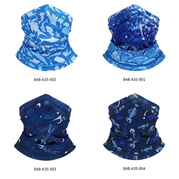 

scarves multifunctional balaclava outdoor turban scarf tube bandana sport flower series uv mask cooling neck headband gaiters, Blue;gray