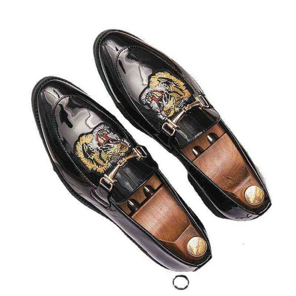 

one foot leather sho men's pointed fashion lazy british korean youth college casual hairdrser