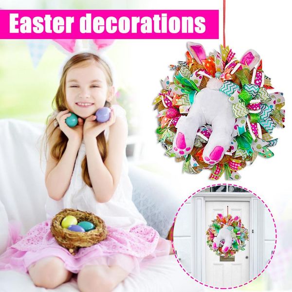 

decorative objects & figurines white and ears wreath attachment. easter decoration. buwith