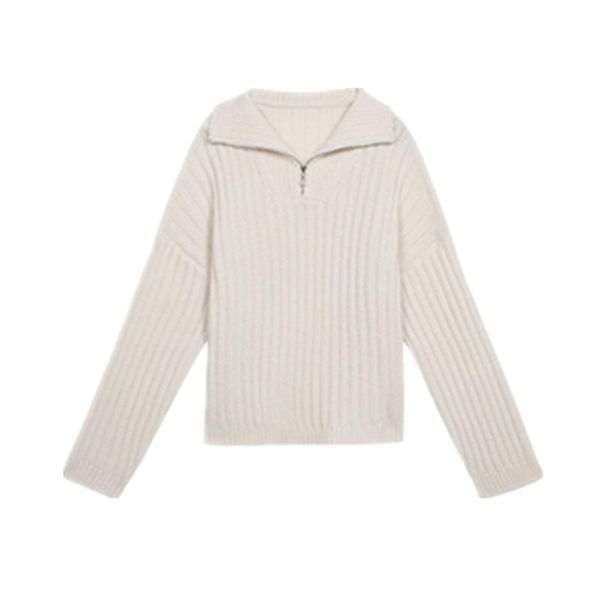 

women's sweaters 2021 autumn and winter retro turtleneck sweater pullover lazy thick solid color fashion loose outer wear c268, White;black