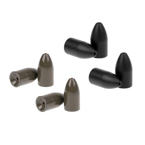 

fishing accessories 8 pieces tungsten weights sinkers shaped bass flipping worm 19mm 8g