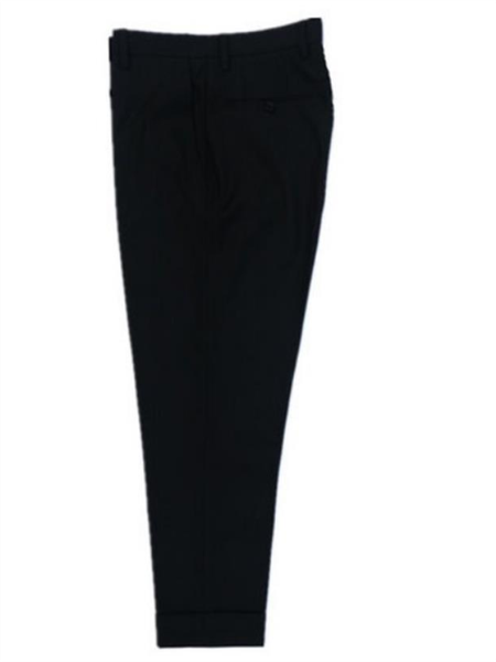 

men's pants nine-minute casual capri spring/summer pure color simple fashion trend youth pencil, Black