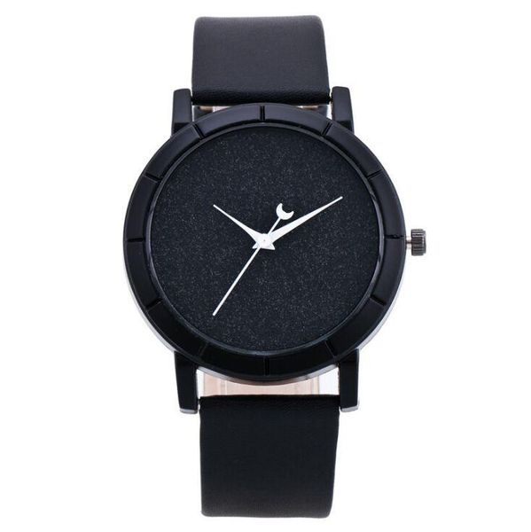 

wristwatches s moon star design leather watch women ladies fashion military dress quartz wrist, Slivery;brown