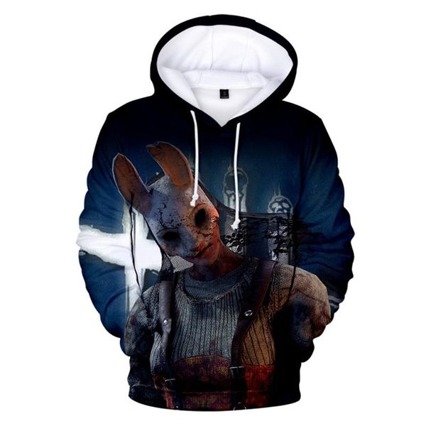 

anime dead by daylight 3d hoodies men/women/kids long sleeve streetwear sweatshirt death is not an escape printed jacket clothes men's, Black