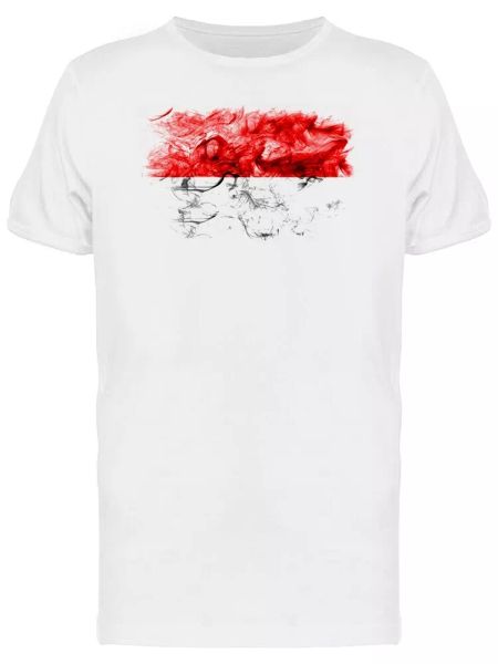 

indonesia smoke flag men's tee -image by shutterstock, White;black