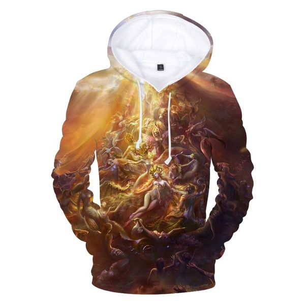 

men's hoodies & sweatshirts abstract pattern hands 3d men women loose colorful casual hoody with hat fashion clothes cool, Black