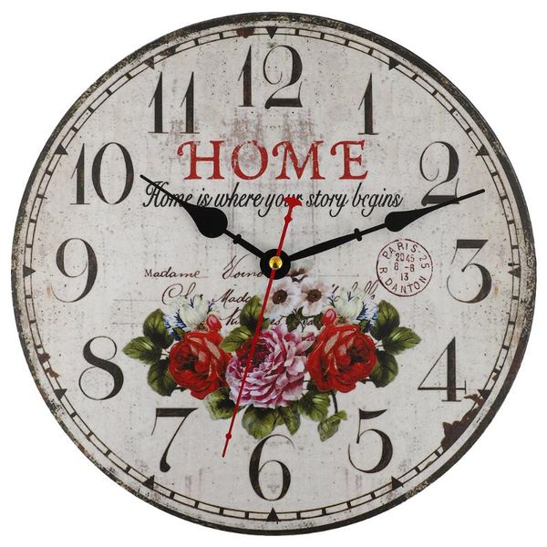 

wall clocks 1pc wooden hanging clock vintage round decoration for dorm home
