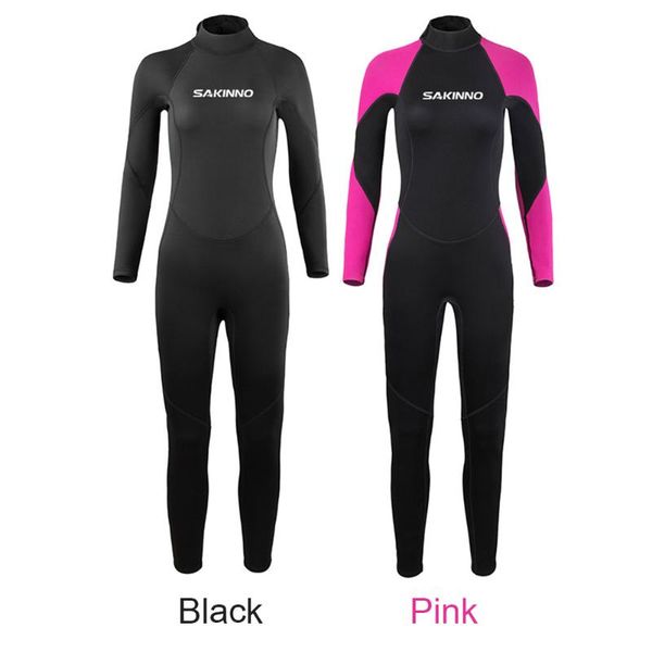 

swim wear sakinno 2mm neoprene diving wetsuit women one piece scuba snorkeling long sleeve warm swimming surfing spearfishing wet suits