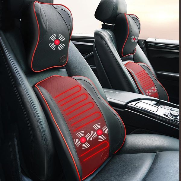 

seat cushions jinserta car massage pillow electric vibration heating pain relief back support for home office chairs