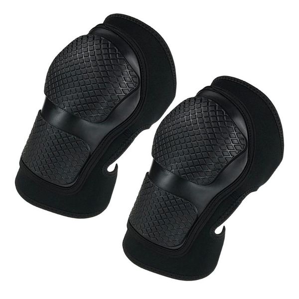 

pair soft bike knee pads adjustable brace support cycling protector practical volleyball sports kneepad for adults (black elbow &, Black;gray