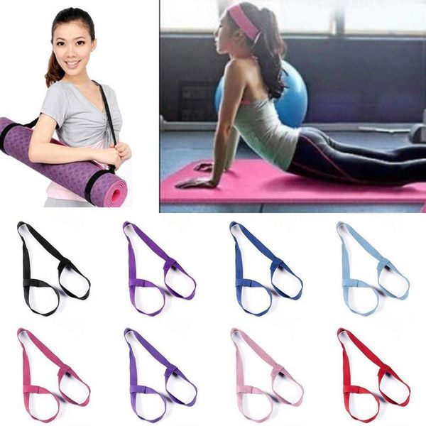 

yoga mat strap nylon pad straps sling carrier shoulder carry solid 2.6 cm/ 1 inches 150 59.1 durable resistance bands