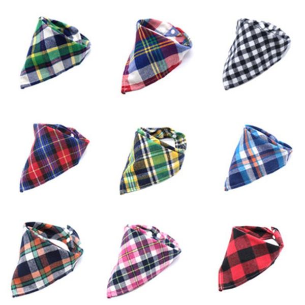 

dog apparel 30/50 pcs scottish wind triangle pet saliva towel adjustable scarf supplies accessories