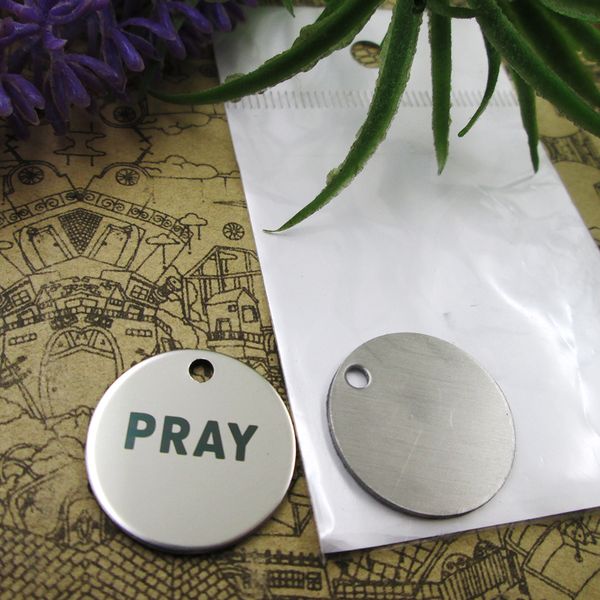 

40pcs--stainless steel charms"pray" more style choosing diy pendants fo necklace, Bronze;silver