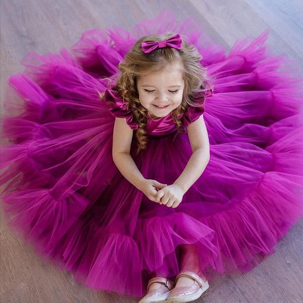 

girl's dresses elegant lace flower girls dress embroidery christening gown born baby clothes 0-8 years birthday party kids for, Red;yellow