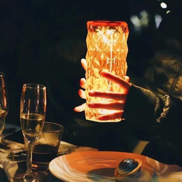 

table lamps usb crystal lamp led atmosphere night light decor desk color changing for bar bedroom bedside charming