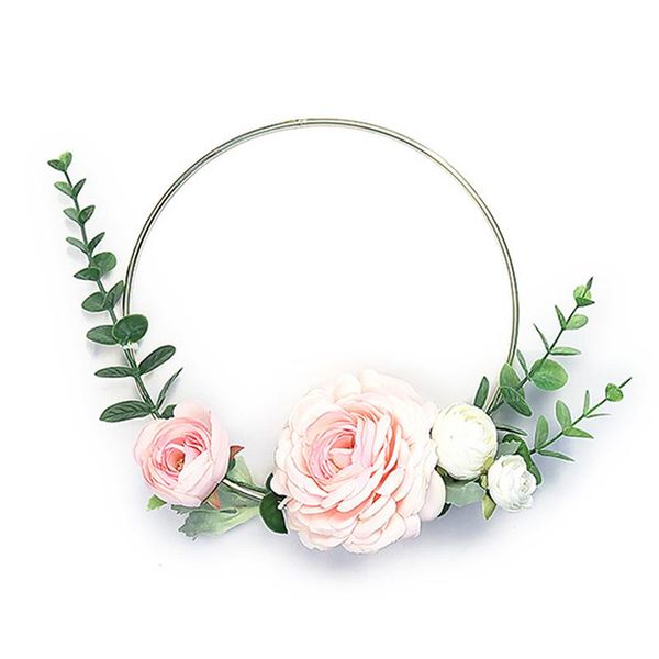 

decorative flowers & wreaths home decor garland golden metal ring iron wedding bridal shower family party decoration catcher 400*3mm