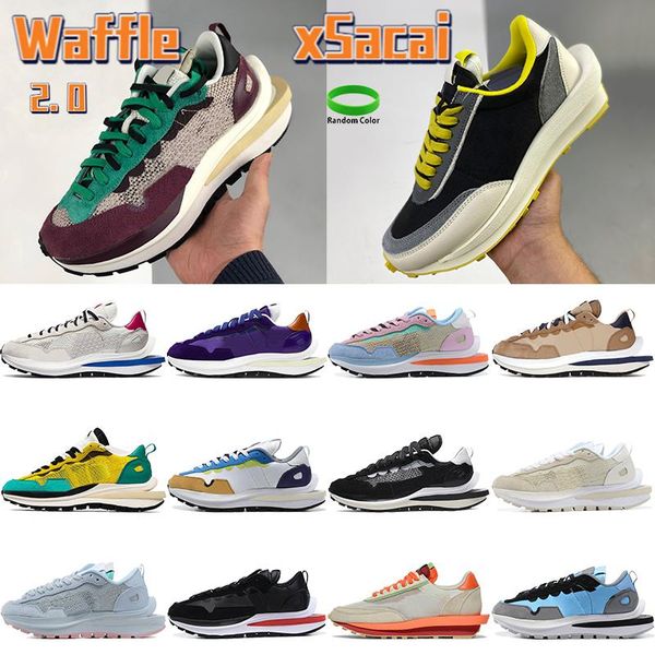 

waffle xsacai 2.0 running shoes mens sneakers villain red tour yellow undercover bright citron royal fuchsia men women trainers