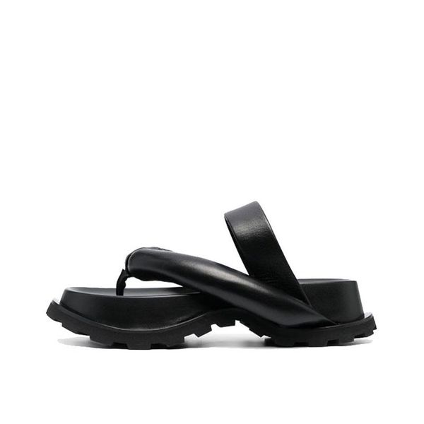 

summer women flip flops flat platform sandals casual outside open toe slippers fashion ins style woman, Black