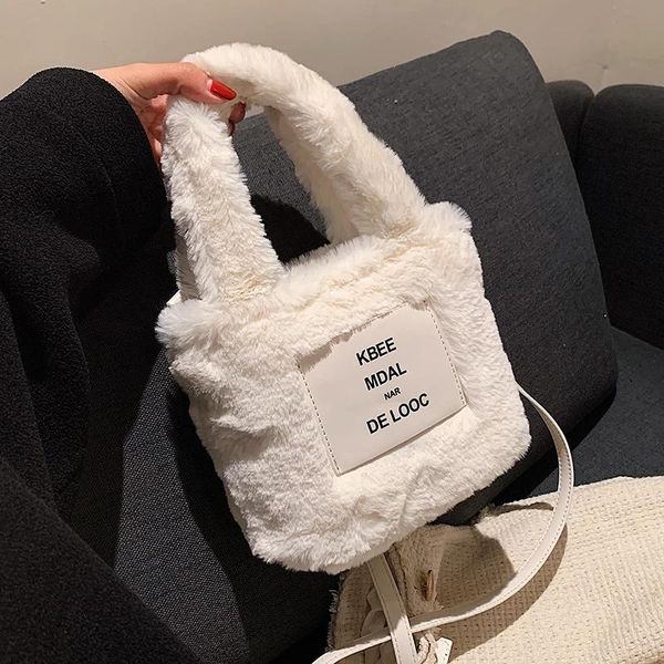 

evening bags mini faux fur crossbody shoulder fashion designer for women 2021 winter lady luxury travel handbags and purses totes girl