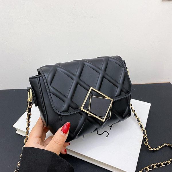 

evening bags simple fashion leather chain shoulder bag for women 2021 luxury lock crossbody ladies travel and wallets