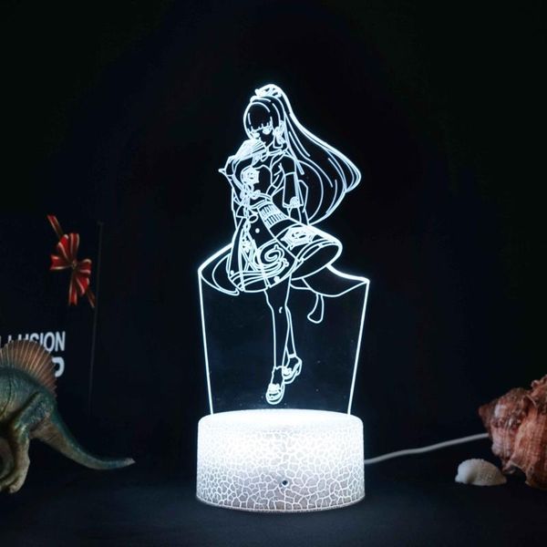 

night lights anime genshin impact 3d led nightlight color changing battery powered usb lamp ganyu mona game figure for room decor unique gif