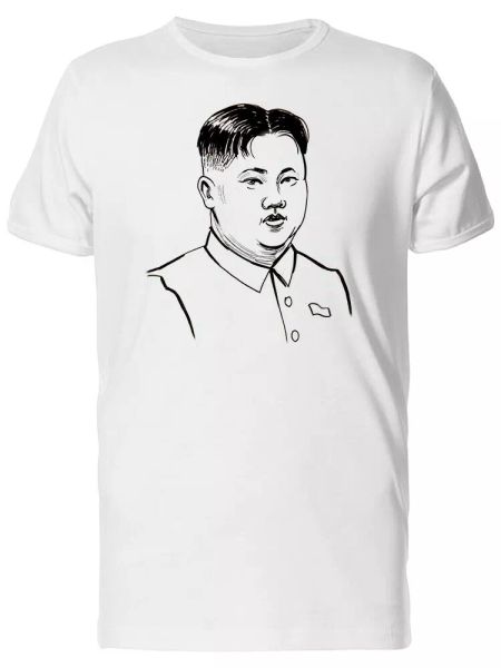 

kim jong-un sketch men's tee -image by shutterstock, White;black