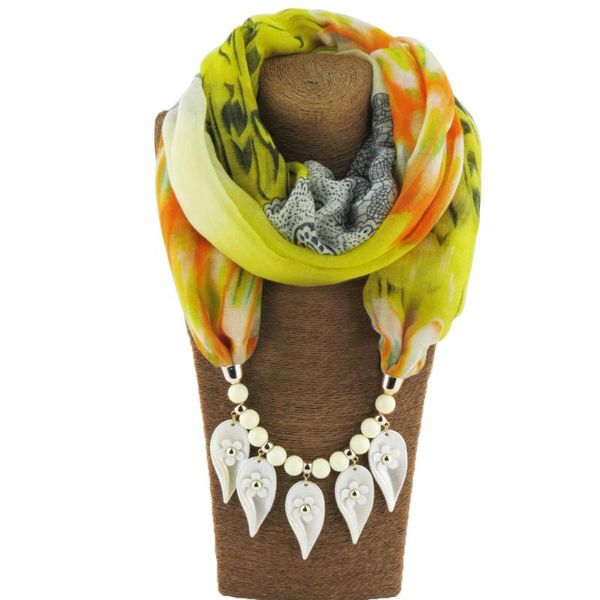 

necklaces pendants long leaves pendant scarf neckerchief winter necklace for women bijoux gifts chokers, Golden;silver
