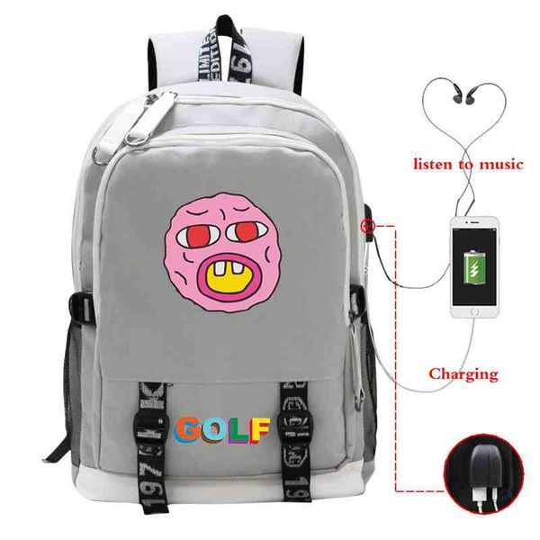 

backpack tyler gregory okonma print school multifunction bags teenage girls boys rucksack usb charging lapunisex