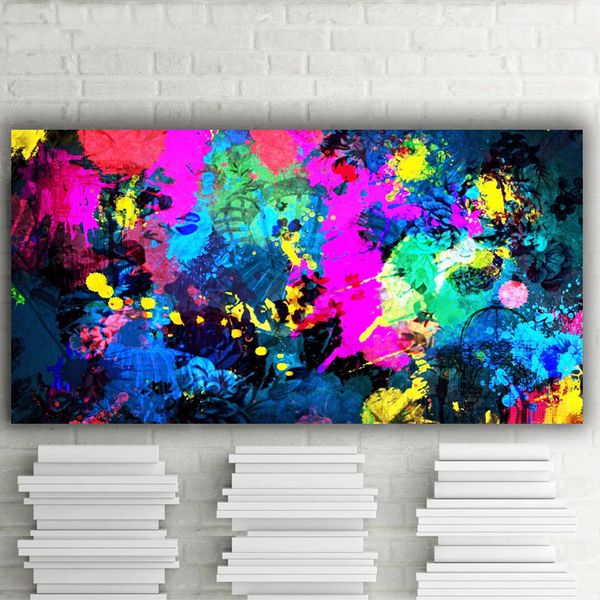 

abstract art modern colorful canvas painting wall pictures for living room printed cuadros decoration home decor unframed