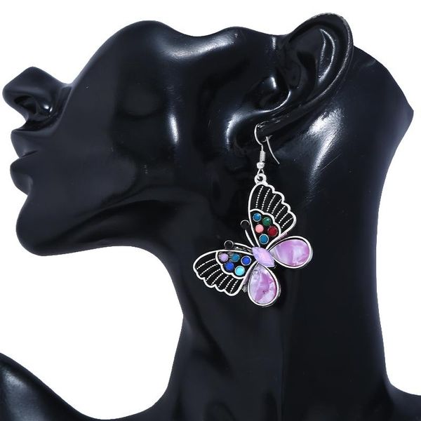 

butterfly vintage drop earrings dangle & chandelier, Silver