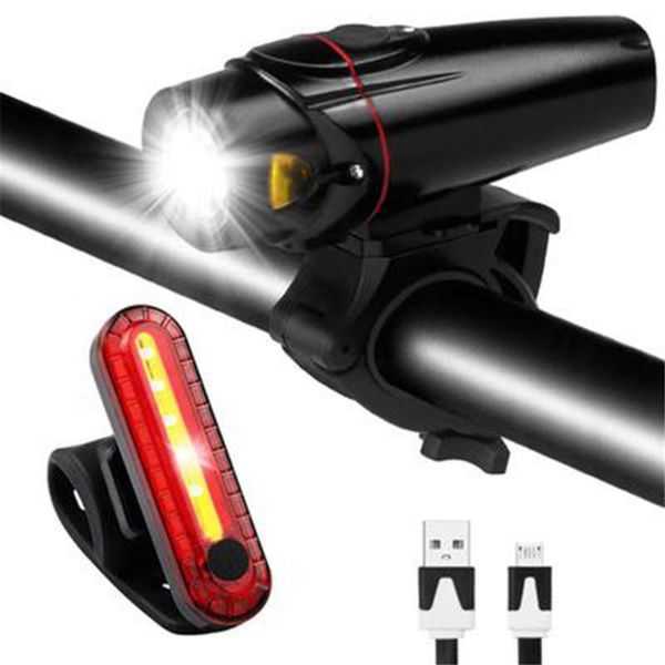 

bike light set usb smart sensor headlight waterproof runtime super bright rechargeable front lights 350 lm