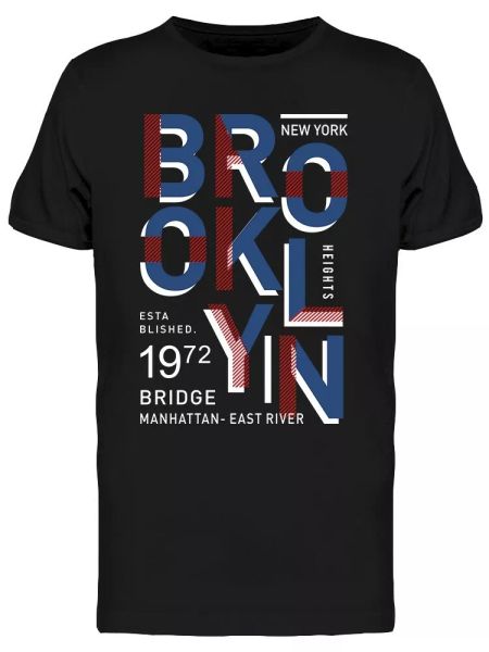 

Brooklyn Modern Word Art Tee Men's -Image by Shutterstock, White;black