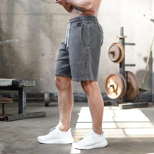

men's shorts men sports fitness bodybuilding training casual mens jogger bermuda quick dry breathable, White;black