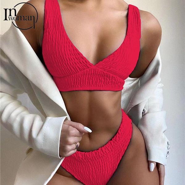 

women's tracksuits inwoman white pleated 2 piece sets womens outfits two shorts backless sleeveless crop halter matching, Gray