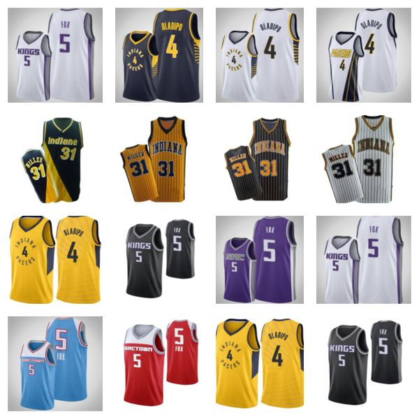 

basketball jersey4 victor oladipo31 reggie miller5 de aaron foxbasketball jersey, Black;red