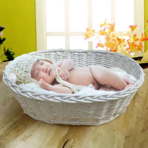 

baby cribs born willow straw basket portable kit full-moon children's bed pography props po posing shoot infant cradles