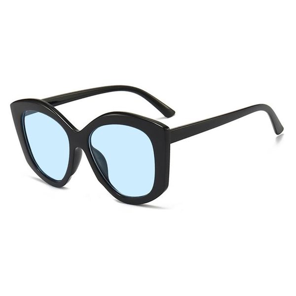 

sunglasses 2021 cat eye eyewear trendy big frame women irregular cateye goggles classic fashion eyeglasses female, White;black