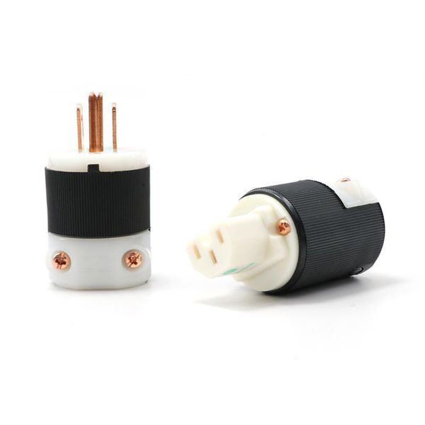 

smart power plugs one pair hifi audio copper us plug +iec connector