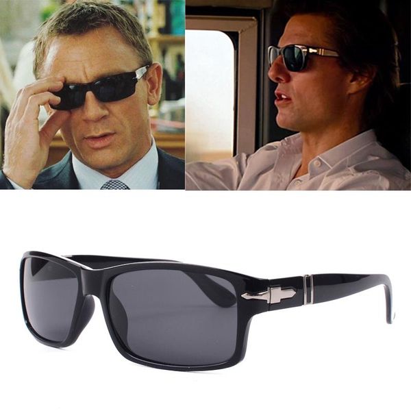 

sunglasses 2021 tom cruise fashion style men polarized driving 007 vintage classic sun glasses masculino, White;black