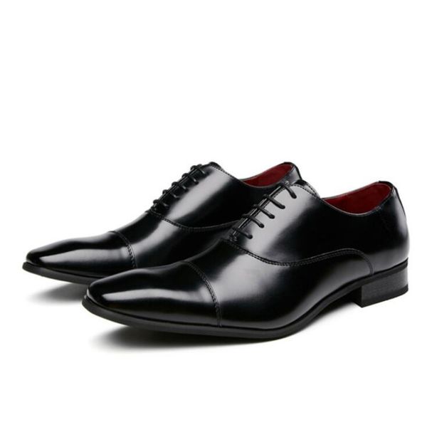 

japanese-style shoe gentleman men in official toe formal business shoes oxford plus size ttgj, Black