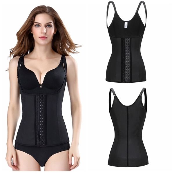 

2-layer small rubber women's shoulder belt body shaping clothes court corset, Black;white