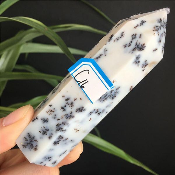 

decorative objects & figurines natural stones and minerals hexagonal crystal point green spots home decoracion moderno gift
