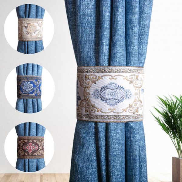 

other home decor accessories double-sided embroidery vintage curtain jacquard tie rope tassels 2pc/lot