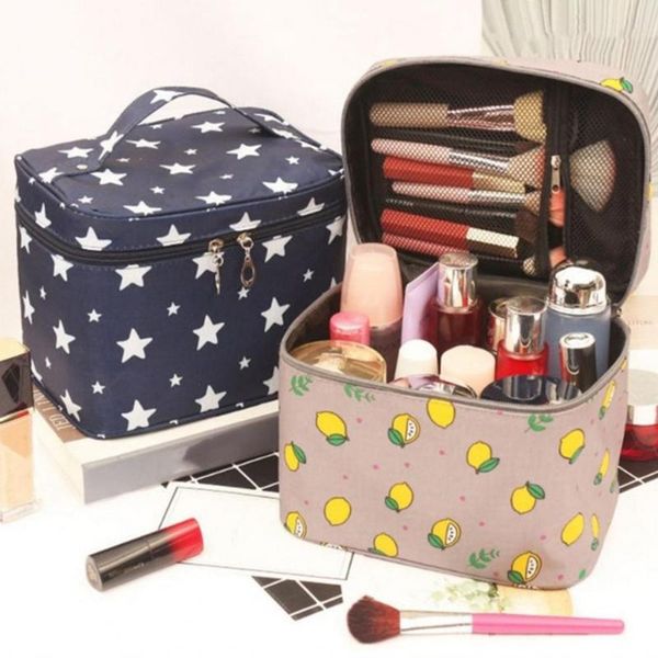 

storage bags makeup pouch bag handhold wear-resistant polyester foldable large capacity strong cosmetic for daily use