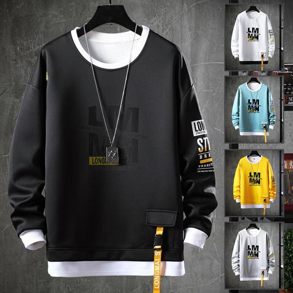 

crewneck sweatshirt men 2021 spring harajuku oversized japanese streetwear hip hop black hoodie sweatshirts hoodies male men's &